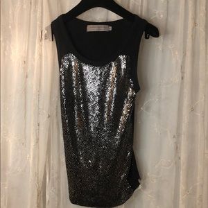 Rock and Roll silver metal Blank Tank